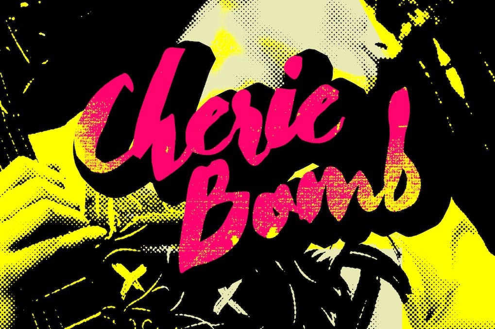 Пример шрифта Cherie Bomb Regular